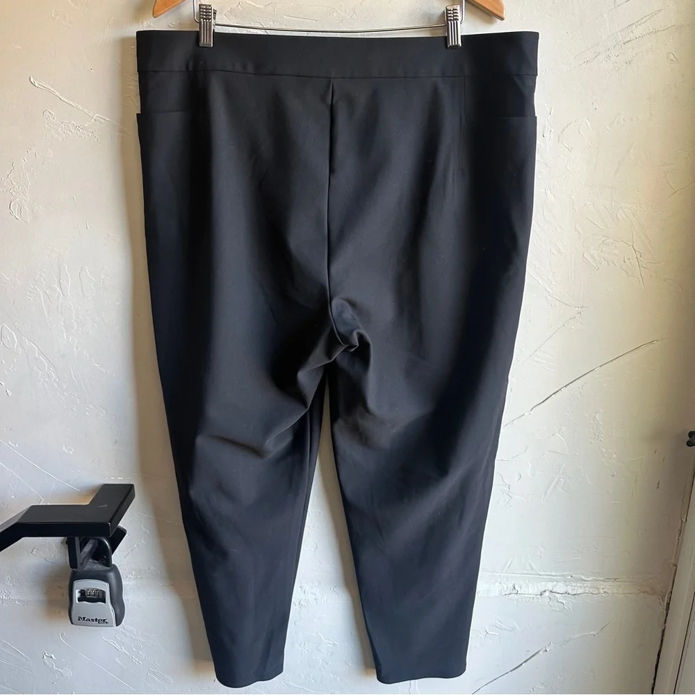 Athlete Stellar Skinny Trousers Black Stretch Business Casual Minimalist‎ Sz 20